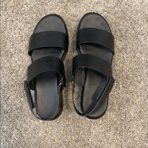 Women’s black platform sandals